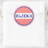 Rijeka City Pride Emblem – Croatian Identity Runder Aufkleber (Tasche)