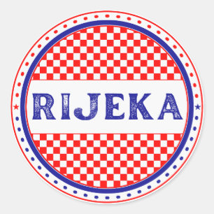 Rijeka City Pride Emblem – Kroatische Identität Runder Aufkleber