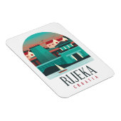 Rijeka Croatia Vintag Minimal Foto Magnet (Rechte Seite)