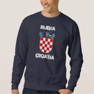 Rijeka, Kroatien mit Wappen Sweatshirt