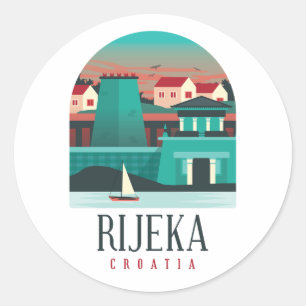 Rijeka Kroatien Runder Aufkleber