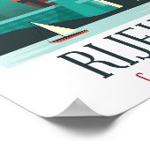 Rijeka Kroatien Vintages Minimalplakat Poster (Ecke)