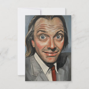 Rik Mayall Grußkarte bemalt RSVP Karte