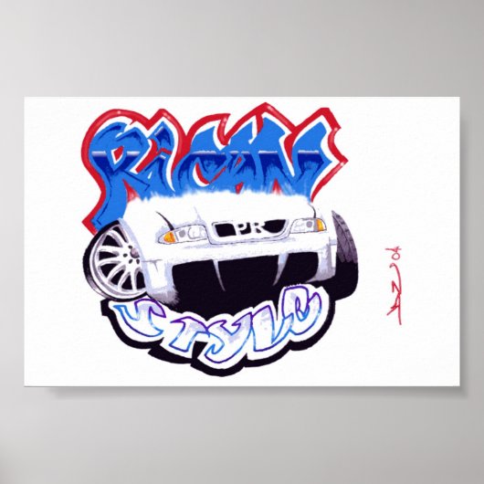 Rikanischer Stil Poster (Vorne)