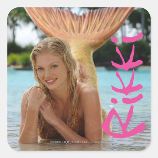 Rikki Quadratischer Aufkleber (Vorderseite)