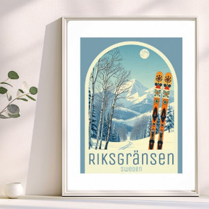 Riksgränsen Schweden Skigebiet Poster
