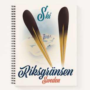 Riksgränsen Schweden Skitouren Kunst Canvas Print Notizblock