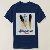 Riksgrnsen Schweden Skiposter T-Shirt (Design vorne)
