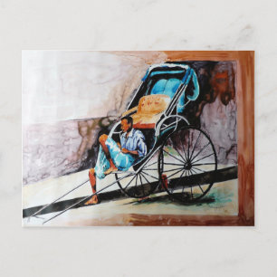Rikshaw Puller Postkarte