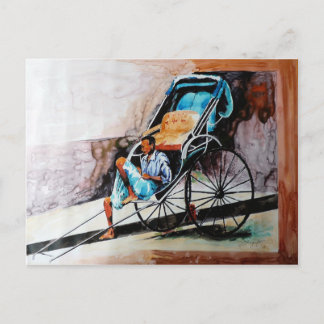 Rikshaw Puller Postkarte