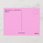 Rila Mountains and Pink Flowers in Bulgaria Postkarte (Rückseite)