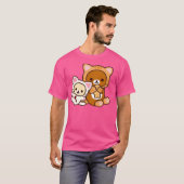 Rilakkuma-and-Korilakkuma-in-Kostüme T-Shirt (Vorne ganz)