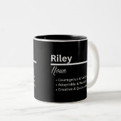 Riley Boy Personalized Name Definition Zweifarbige Tasse (VorderseiteRechts)