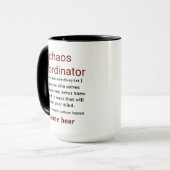 RILEY Chaos Koordinator Definition Office-Mitarbei Tasse (Vorderseite Links)