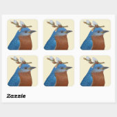 Riley die östlichen Bluebird-Aufkleber Quadratischer Aufkleber (Blatt)