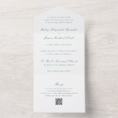 Riley Emerald Green Elegant Wedding All In One Einladung (Innen Boden)