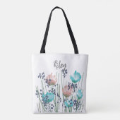 Riley Floral Monogramm Tasche (Rückseite)
