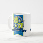 Riley Letter R Wappen Blau grün Bedeutung Kaffeetasse (Vorderseite Links)