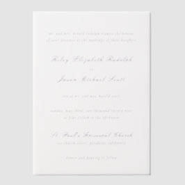 Riley Lila Elegant Wedding Pergament Einladungen