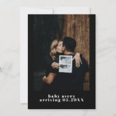 RILEY Modern Bold Contemporary Baby Sprinkle Einladung (Rückseite)