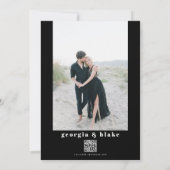 RILEY Modern Bold Contemporary Foto Wedding Einladung (Rückseite)