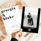 RILEY Modern Bold Contemporary Foto Wedding Einladung