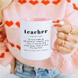 RILEY Moderner Niedlich Teacher Definition Bewertu Tasse<br><div class="desc">Diese Keramik-Tasse zeichnet sich durch eine moderne Schriftart-Kombination und eine lustige Definition von "Lehrer" aus. Diese Kaffeetasse ist das perfekte Geschenk für Ihren Lieblingslehrer da draußen für ihren Abschluss,  ihre Wertschätzung,  oder nur weil sie buchstäblich phantastisch sind.</div>