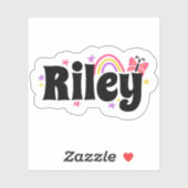Riley Name niedlich Design Aufkleber (Blatt)