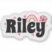 Riley Name niedlich Design Aufkleber (Vorderseite)