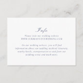 Riley Navy Blue Elegant Wedding Begleitkarte (Vorderseite)