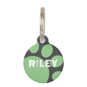 Riley Paw Print Cat Pet ID Tag Haustiermarke