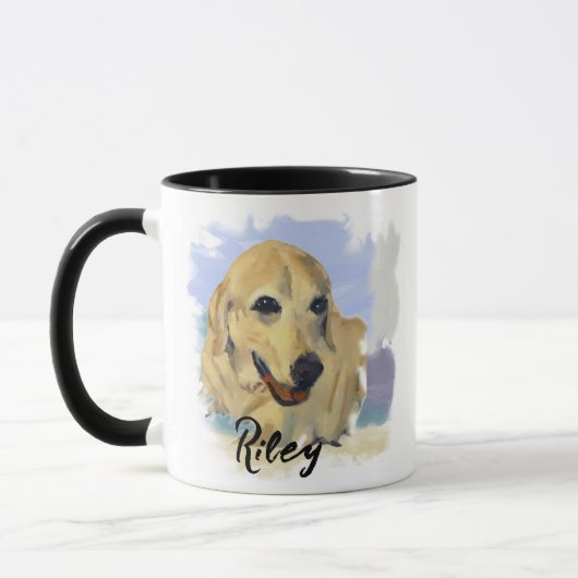 “Riley” – Portrait of a Dog - Personalize Yours Tasse (Links)