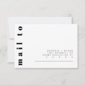 RILEY Retro Bold Modern Postcard RSVP Card Einladung (Rückseite)