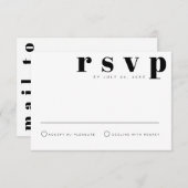 RILEY Retro Bold Modern Postcard RSVP Card Einladung (Vorne/Hinten)