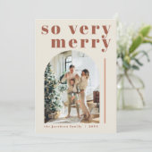 RILEY Retro So sehr frohe Arch Weihnachtskarte Einladung (Stehend Vorderseite)