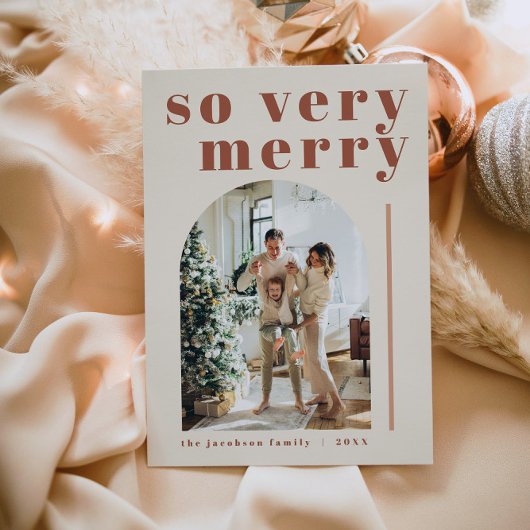 RILEY Retro So sehr frohe Arch Weihnachtskarte Einladung