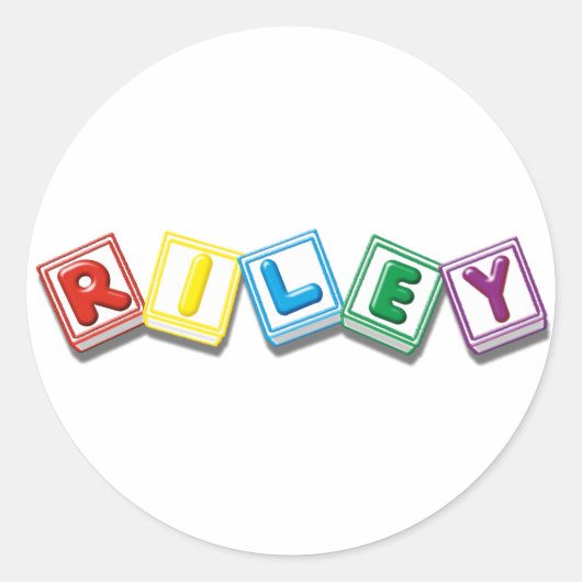 Riley Runder Aufkleber (Vorderseite)