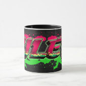 Riley Vorname Name Graffiti red green Tasse (Zentrum)