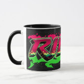 Riley Vorname Name Graffiti red green Tasse (Links)
