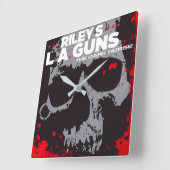 Rileys L.A.GUNS Orange Vinyl Cover Art Quadratische Wanduhr (Winkel)