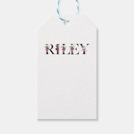 Rileys Name. Ich heiße Riley. Geschenkanhänger (Vorderseite)