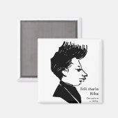 Rilke - Karikatur Magnet (Vorderseite/Rückseite)
