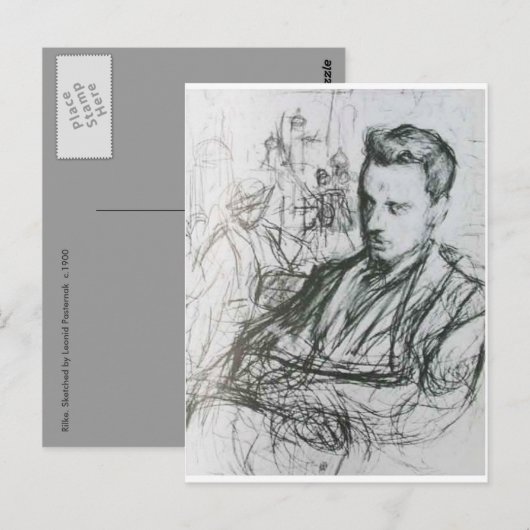 Rilke - Sketch Postkarte (Vorne/Hinten)