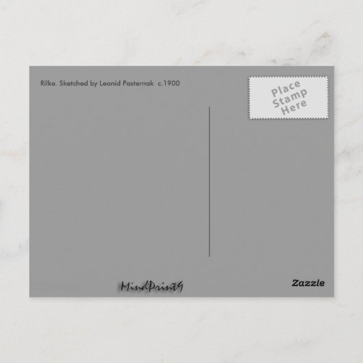 Rilke - Sketch Postkarte (Rückseite)