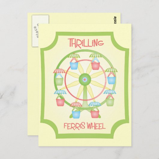 Rillenrad Postkarte (Vorne/Hinten)