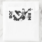 Rim Brakes machen den Job-Cycling Rechteckiger Aufkleber (Tasche)