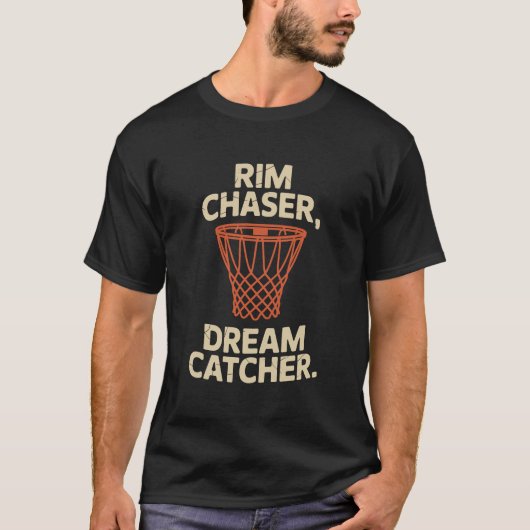 Rim Chaser Dream Catcher Basketball Net Art T-Shirt (Vorderseite)