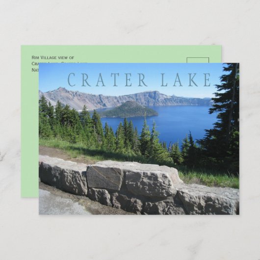 Rim Village View of Crater Lake, National Park, OR Postkarte (Vorne/Hinten)