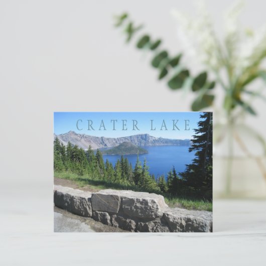 Rim Village View of Crater Lake, National Park, OR Postkarte (Stehend Vorderseite)