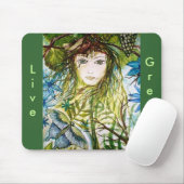 RIMAS WELT, Live, Grün Mousepad (Mit Mouse)